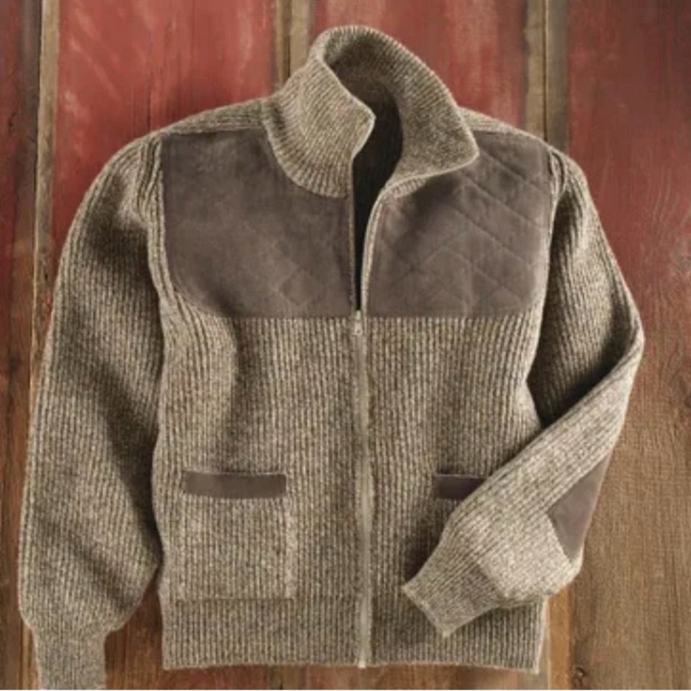 Men's All-Wool Scottish Borders Cardigan, 'Scottish Borders'